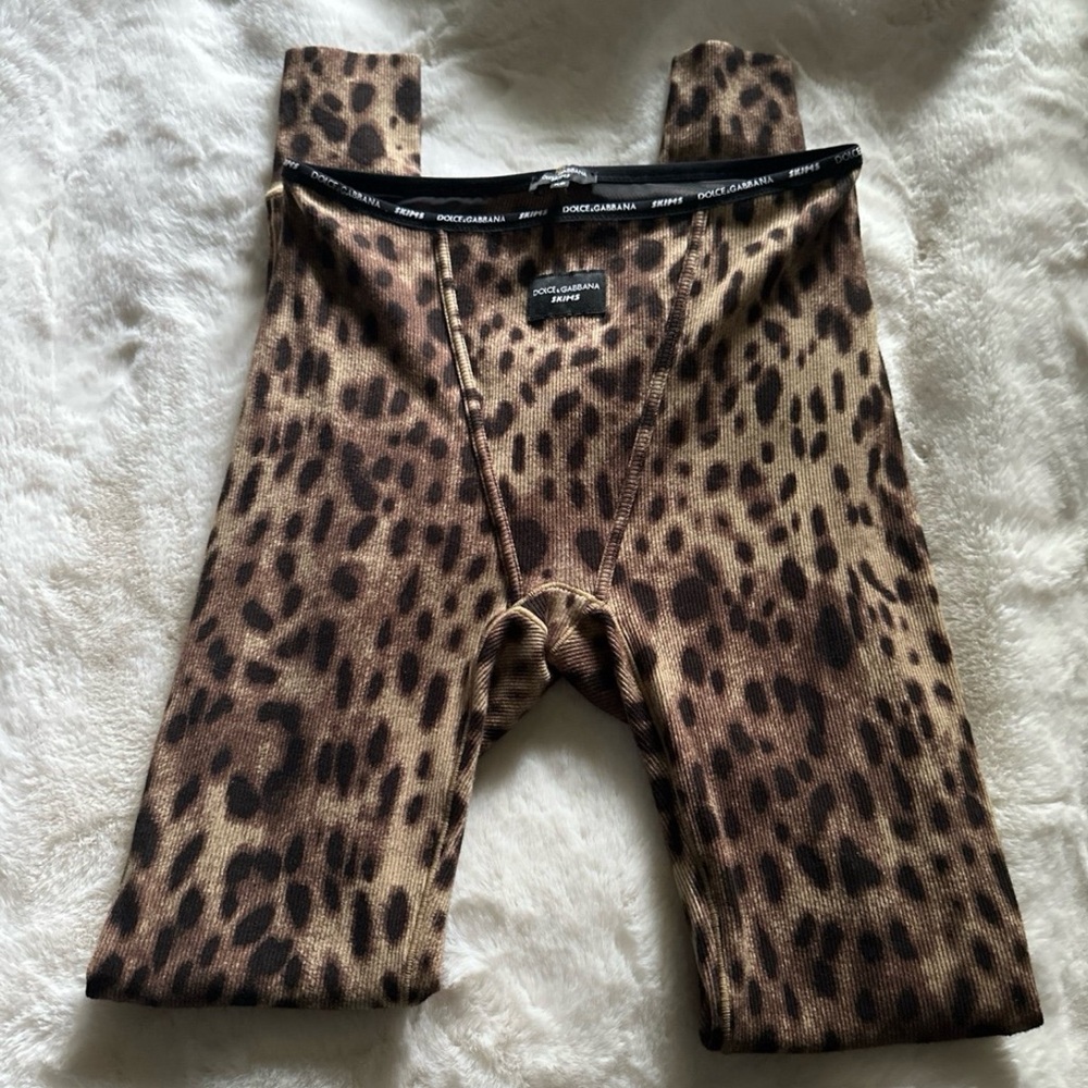 Dolce & Gabbana Brown Leopard Print Leggings